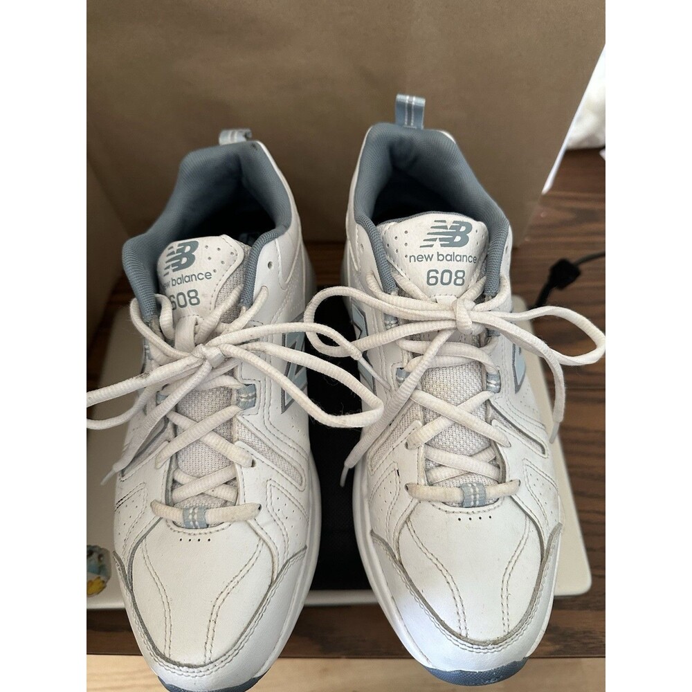 Size 9.5 - New Balance 608v5 White Light Blue W